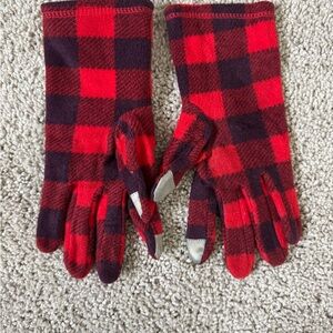 Red and Black Plaid Gloves
